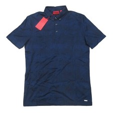 Hugo Boss Red Label Men's Dark Blue Patterned Bilano Slim Fit Polo Shirt
