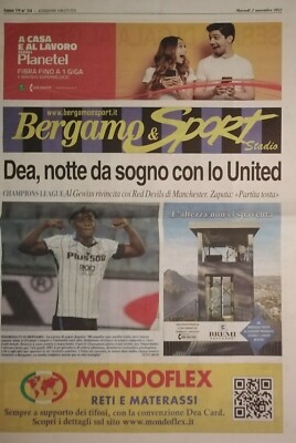 Newspaper Programme & Line-ups UCL 2/11/2021 Atalanta BC vs Manchester United