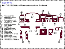 FORD F250 F350 F450 F550 FIT 2005 2006 2007 INTERIOR CARBON WOOD DASH TRIM KIT