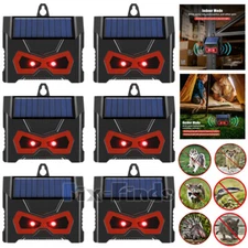 LOT De Perros Gatos Ratón Lunar Animales Repelente Ultrasónico Solar para jardín