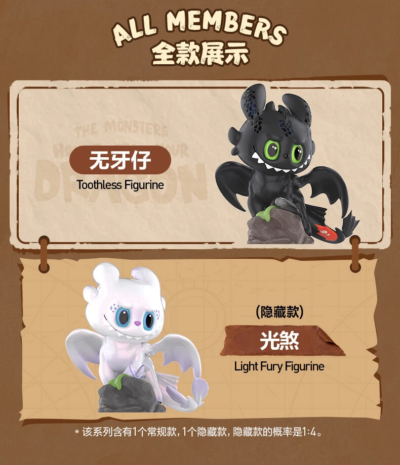 POPMART THE MONSTERS How To Train Your Dragon LABUBU Blind POPMART THE MONSTERS How To Train Your Dragon LABUBU Blind