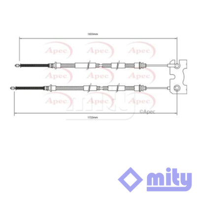 Fits Ford Escort 1.3 1.4 1.6 1.8 D TD Hand Brake Cable Rear Mity 95AB2A603AE