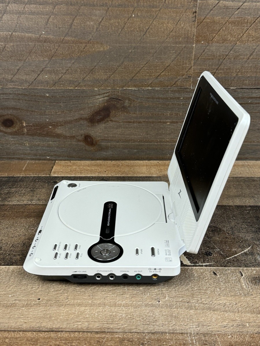 Zenith DVP615 Portable DVD/CD Player w Wall Adapter Swivel Battery