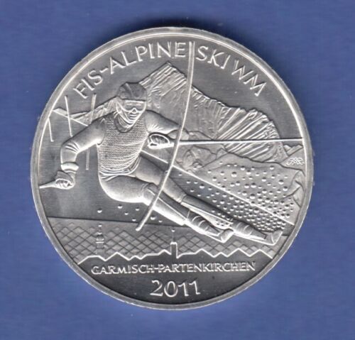 10-€-Gedenkmünze 2010 FIS Alpine Ski-WM 2011, stempelglanz - Bild 1 von 1