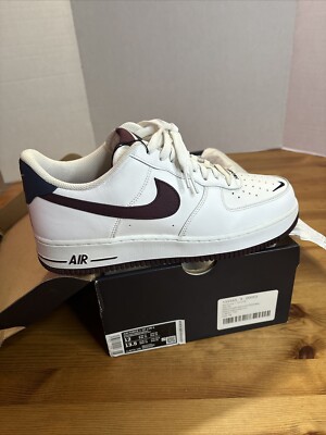 Nike Air Force '07 White Night Maroon/Obsidian Mens Size 12