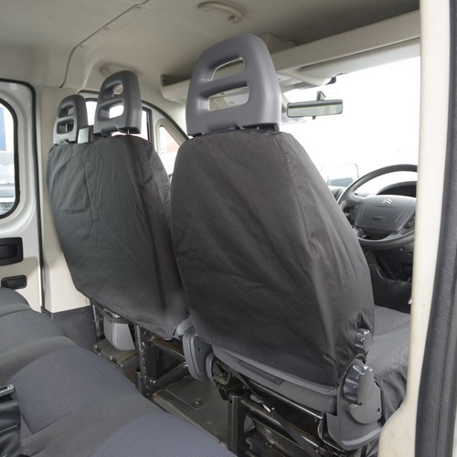 FIAT DUCATO (2021) TAILORED FRONT SEAT COVERS & RUBBER FLOOR MATS 520 380 B - Picture 5 of 12