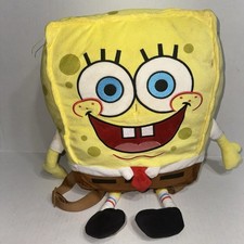 Nickelodeon SpongeBob SquarePants Plush Kids Backpack Zipper Top Straps