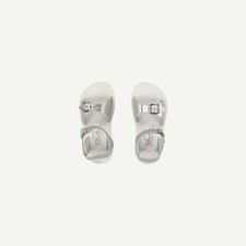 Salt-Water Sandals Girls Silver Leather Flat Open toe Sandals Size UK 8