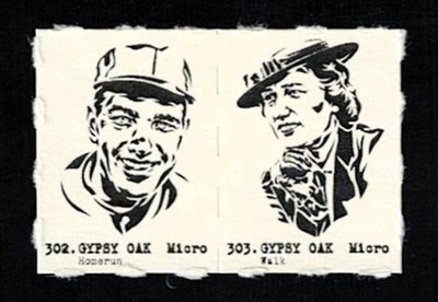DIZZY DEAN - EFFA MANLEY Uncut 2-Card Panels RARE MICRO Cards