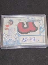 2024 Leaf Trinity Braden Montgomery Jumbo Jersey Patch Relic Platinum Auto 17/49