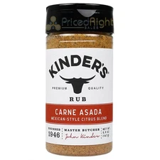 Kinder's Carne Asada Mexican Style Citrus Blend Orange Lime Garlic 5.9 Oz Bottle