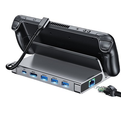 Für Steam Deck 6-in-1 Dockingstation mit USB 3.0 und PD für Switch Benutzer