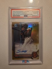 Alexander Suarez 2022 Bowman Chrome 1st Gold Refractor Autograph  46/50 PSA 10