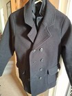 Billie Faiers Boys Size 8-9 Years Navy Blue Smart Coat, Button-Up And Full Zip.