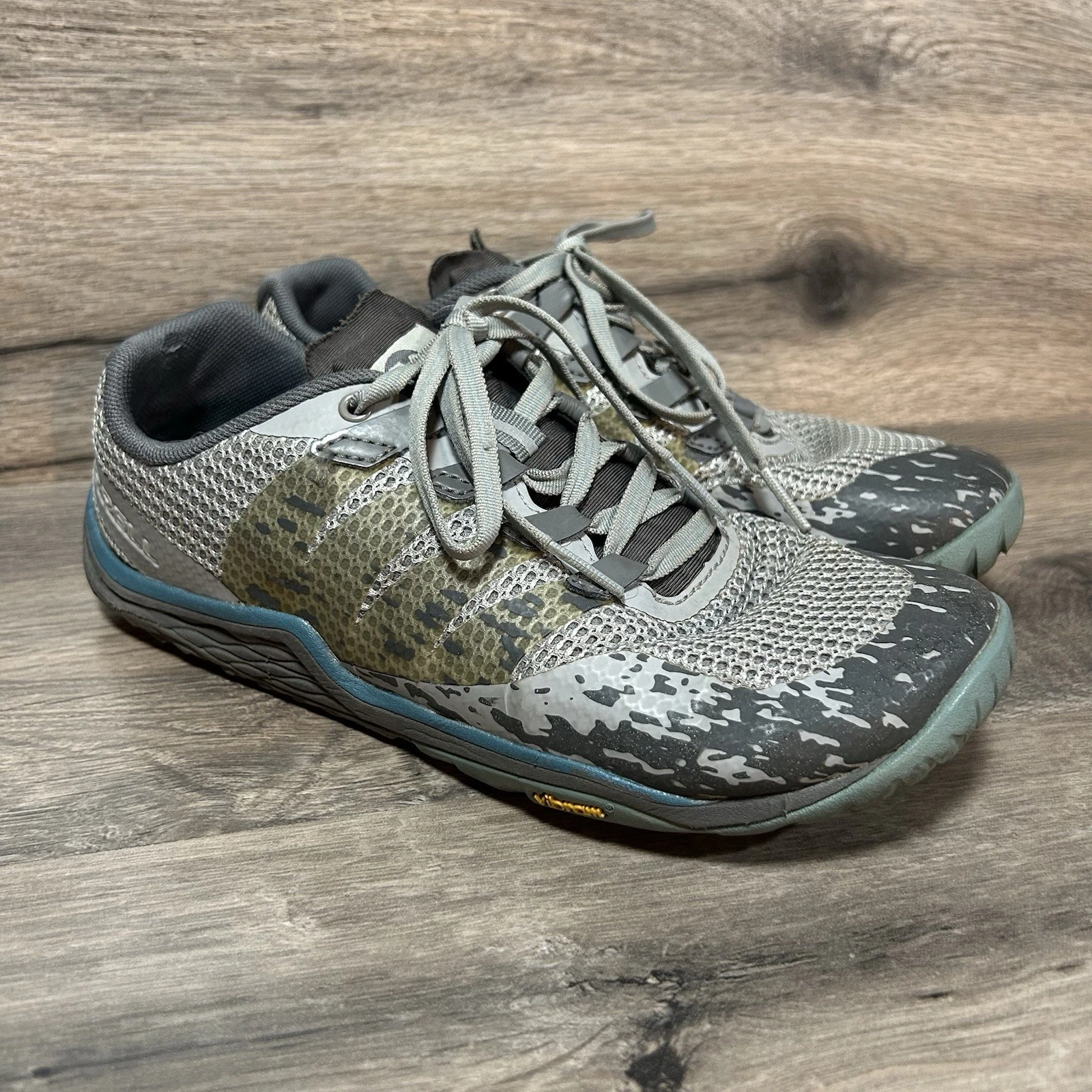 Merrell Trail Glove 5 Women Sz 6 Gray Minimalist Zero Drop Shoe J52848 Barefoot