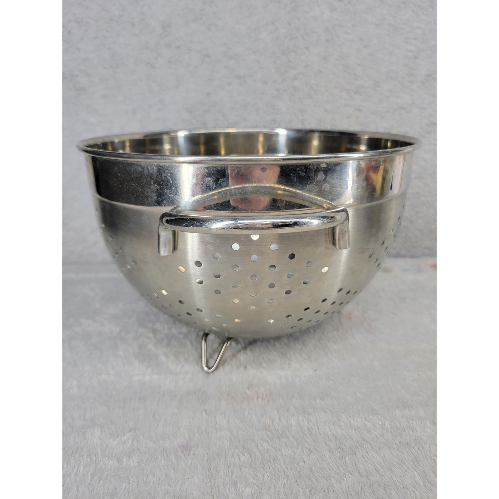 Stainless Steel Colander 5.5 Qt Footed Basket Strainer Kitchen Tool