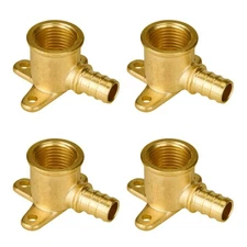 SUNGATOR PEX Drop Ear Elbow 1/2" 4-Pack | Brass Fittings, Lead-Free, UPC
