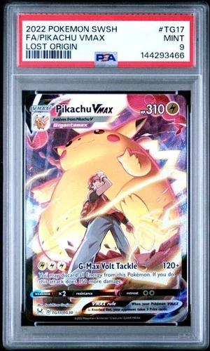 2022 POKEMON SWORD & SHIELD LOST ORIGIN #TG17 FA/PIKACHU VMAX LOST ORIGIN