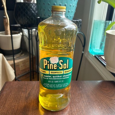 NOS Rare Vintage King Size Pine Sol GLASS Bottle 40 fl oz