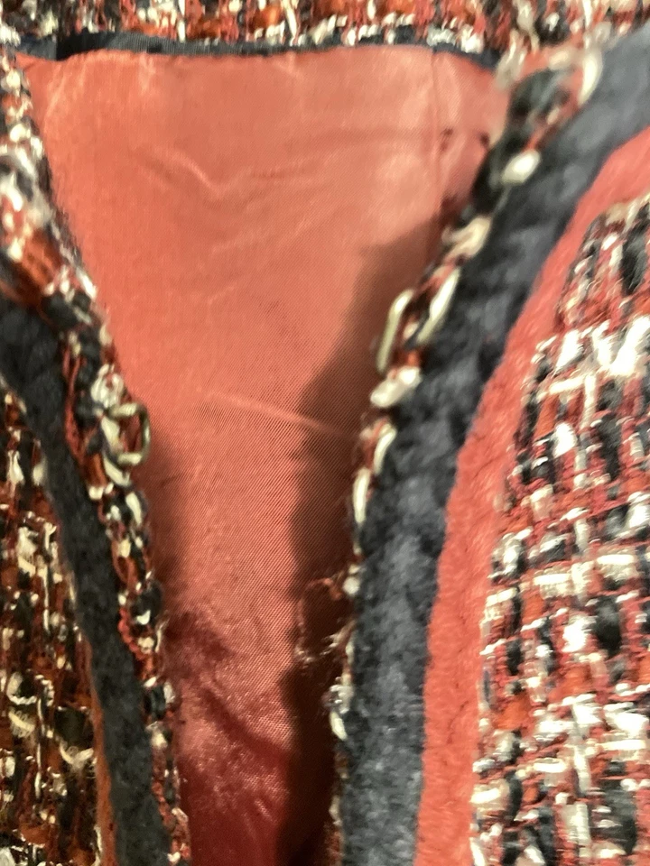 Blazer feminino Talbots jaqueta de lã tweed forrada tamanho 14 - Imagem 4 de 4