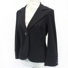 Cabi Black Minimalist Classic Unlined Blazer Jacket Top Medium Old money