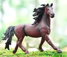 Brown Arabian Horse Wild Animal Figure Toy PVC Doll Small Figurine Birthday Gift