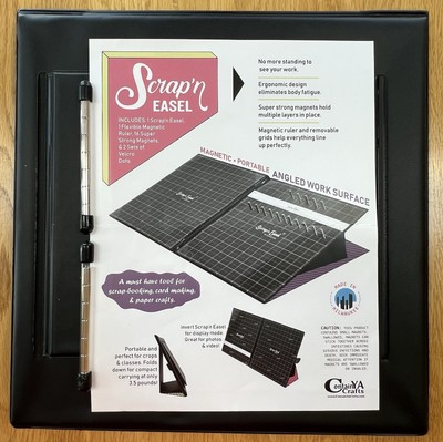 Scrap'n Easel Scrapbook Double Layout Tool Magnetic Surface~Contain YA Crafts