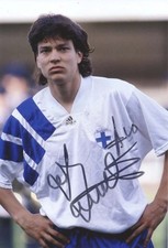 Jari Litmanen foto originale firmata 10 x 15 cm