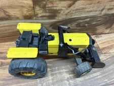 Vintage 1980s Tonka Turbo Diesel Backhoe Excavator Tractor XMB 975 Yellow Metal