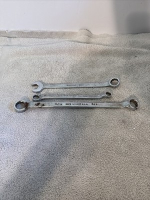 Lot Of Wright Tool Wrenches 2 Box 11/16, 5/8 & 7/16, 3/8 1 Combo 5/8 SAE USA