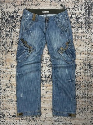Flare Cargo Avant Garde Vintage Grunge Y2K Jeans Size 33