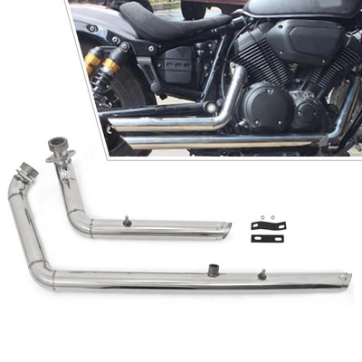 For Yamaha Star Bolt XV950 XVS950 2010-2024 Staggered Exhaust Pipes System