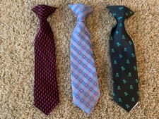 Boys 3 tie lot size 12-24m-skulls, pink, blue/purple