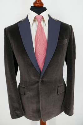 Paul Smith Smoking Sakko Gr.48 (=UK 38R) Baumwolle Bronze Anthrazit Top Zustand