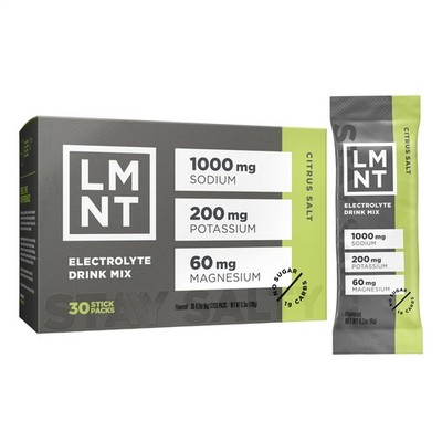 LMNT Electrolytes: 30-Pack Citrus Salt | NEW | ZERO-Sugar