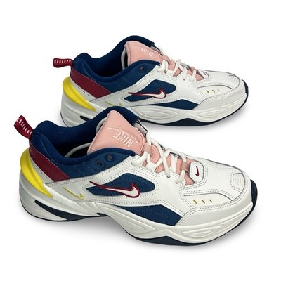 Nike Women s M2K Tekno Running Shoe Size 7 Blue White Yellow Dad AO3108-402