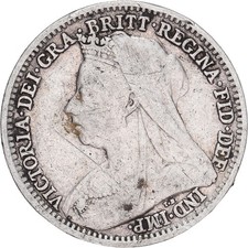 [#849977] Coin, Great Britain, Victoria, 3 Pence, 1898, EF(40-45), Silver, KM:77
