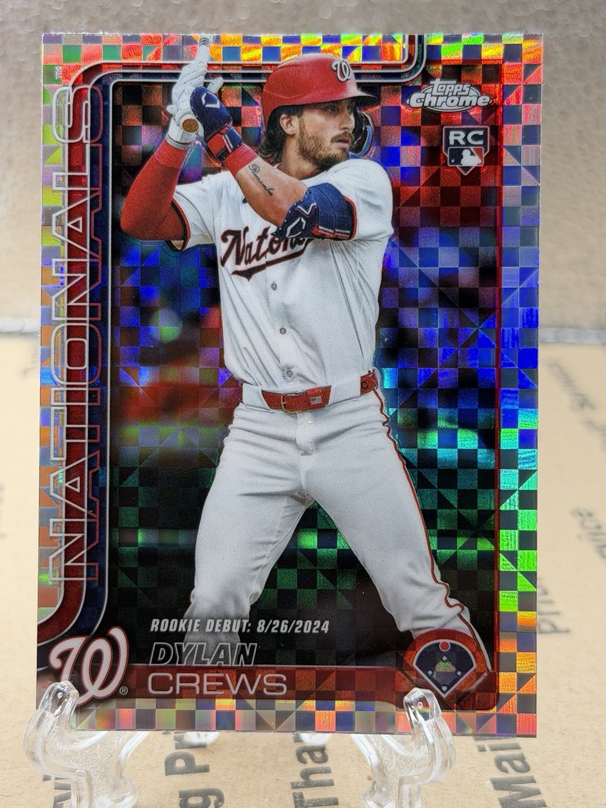 2025 Topps Chrome Update Dylan Crews #USC190 (RC) X-Fractor Washington Nationals