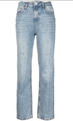 Liu Jo All Over Rhinestone Crystal Embellished Skinny Jeans Size 25 Denim NWOT
