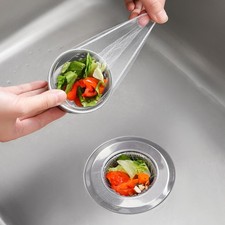 200 Pack Kitchen Sink Strainer Mesh Bag, Anti-Clogging Disposable Sink Drain ...