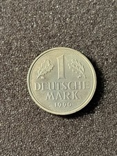 1990 F 1 Deutsche Mark Coin Germany One Deutsche Mark Bundesrepublik Deutschland