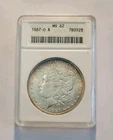 1887 O ANACS MS 62 Morgan Silver Dollar With Great Eye Appeal In Vintage Holder