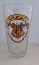 VINTAGE Harry Potter Hogwarts Crest Pint Glass 2000 Warner Bros Studio Store