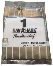 Vintage Have A Hank Handkerchief 17"X17"White Cotton New In Pack-Grandpa,Classic