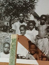 Antique African American* COLORED FAMILY HANGING OUT IN THE FIELD 