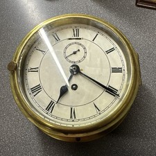 English Brass Cased Ships Wall Clock