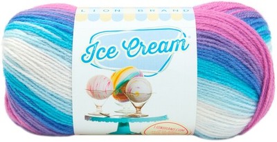 Lion Brand Ice Cream Yarn-Moon Mist - 3 Pack