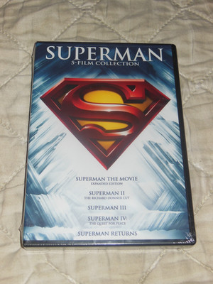 New Superman 5-Films Movies DVD Collection Factory Sealed