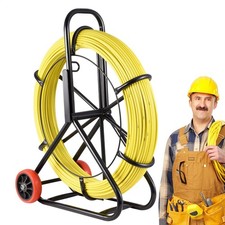Fish Tape Puller Fiberglass Reel Wire Cable Running Duct Rodder 426ft Sewer Pipe