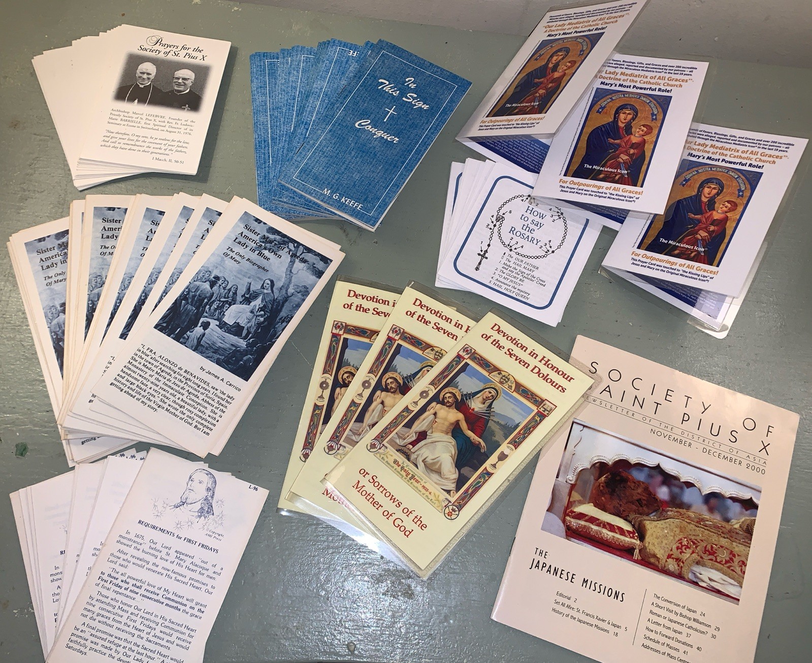 VTG Catholic Holy Cards Pamphlets Pre-Vatican Rosary Devotions SSPX | eBay